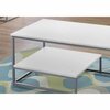 Homeroots White, Silver Metal Table Set - 3 Piece 366093